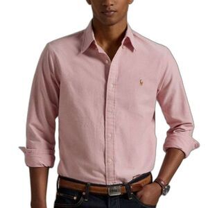Polo Ralph Lauren Men's Berry Red Oxford Cloth Classic Fit Button Down Shirt XXL